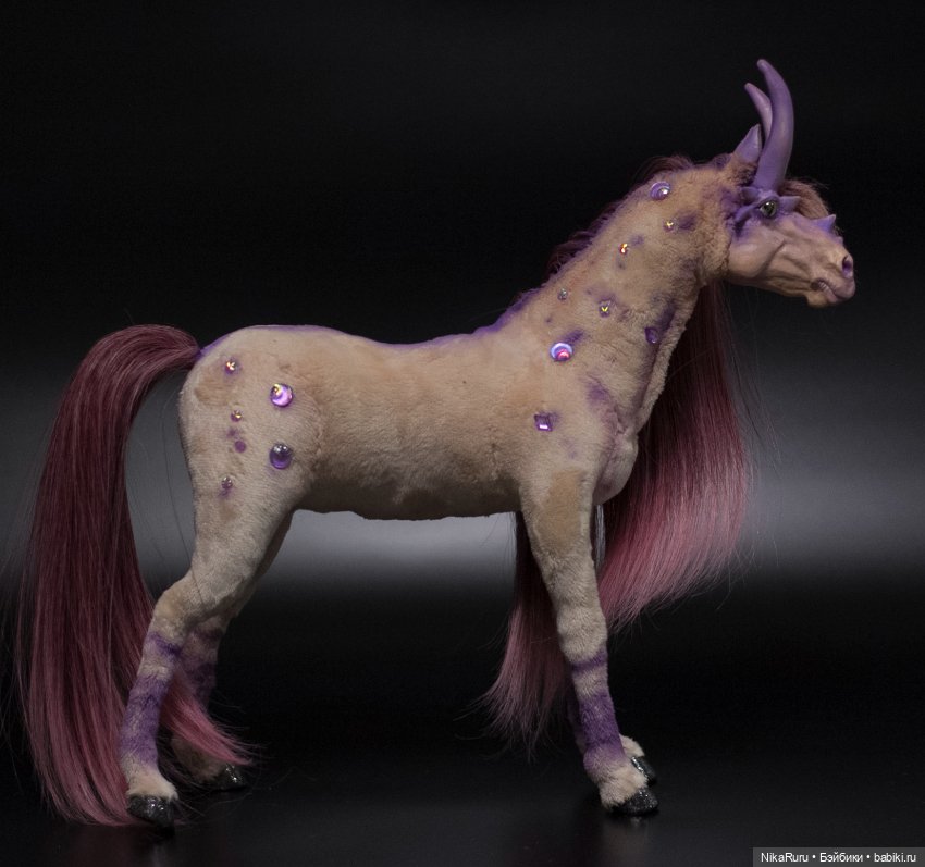Лошадь фантастическая, подвижная в смешанной технике, конь (фото 5)