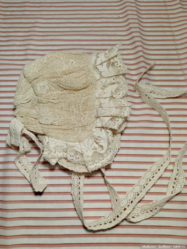 Чепчик на антикварную или винтажную куклу (фото 6)