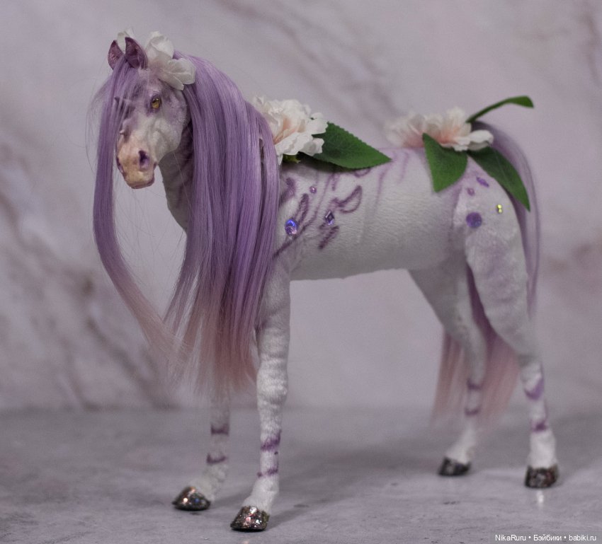 Лошадь фантазийная . подвижная в смешанной технике, конь (фото 6)