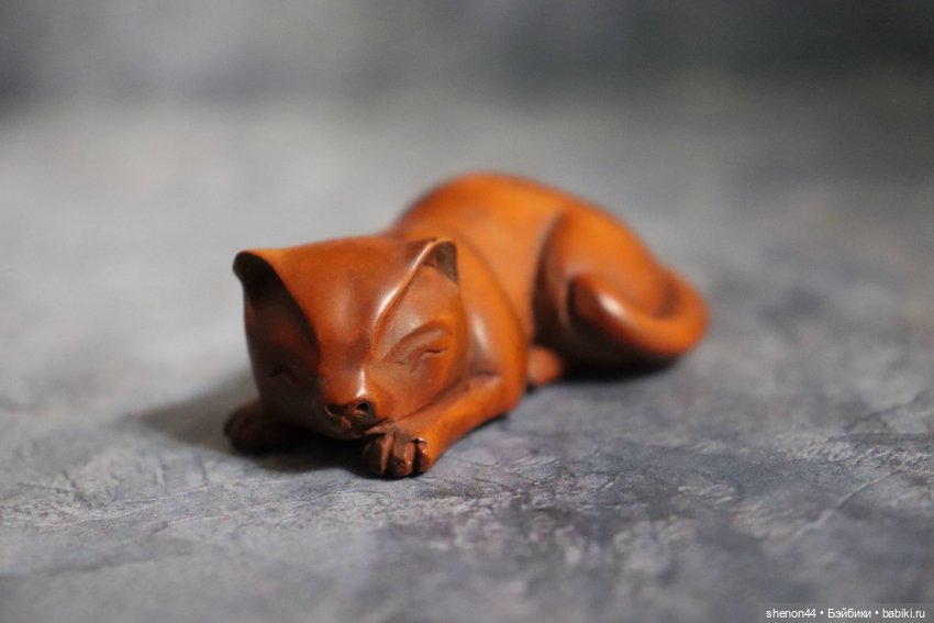 Нэцкэ "Кошка". Винтаж — Статуэтки (фото 8)