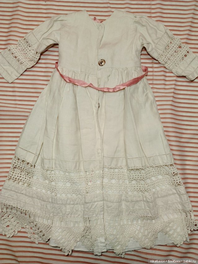 Платье на антикварную или винтажную куклу рост 60-65 см (фото 8)