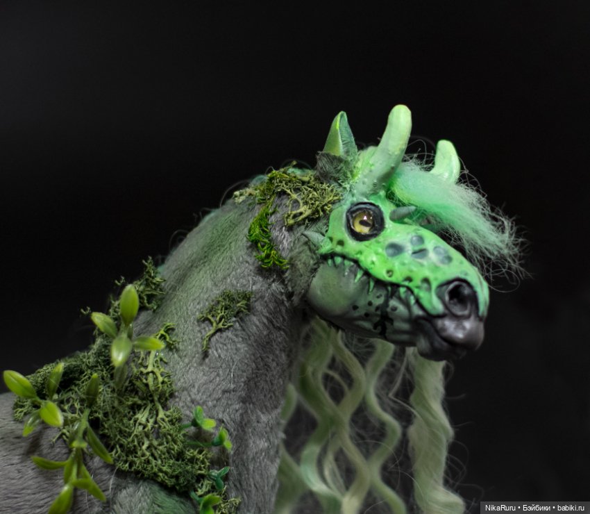 Лошадь фантастическая, подвижная в смешанной технике, конь (фото 3)