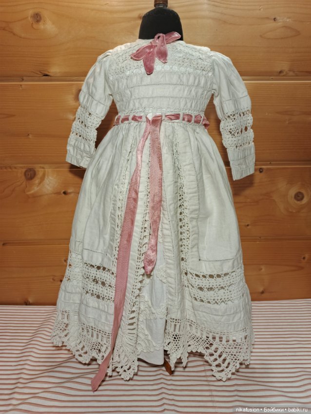 Платье на антикварную или винтажную куклу рост 60-65 см (фото 2)