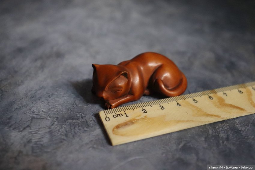 Нэцкэ "Кошка". Винтаж — Статуэтки (фото 7)