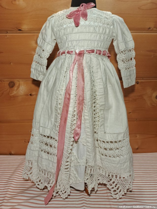 Платье на антикварную или винтажную куклу рост 60-65 см (фото 3)