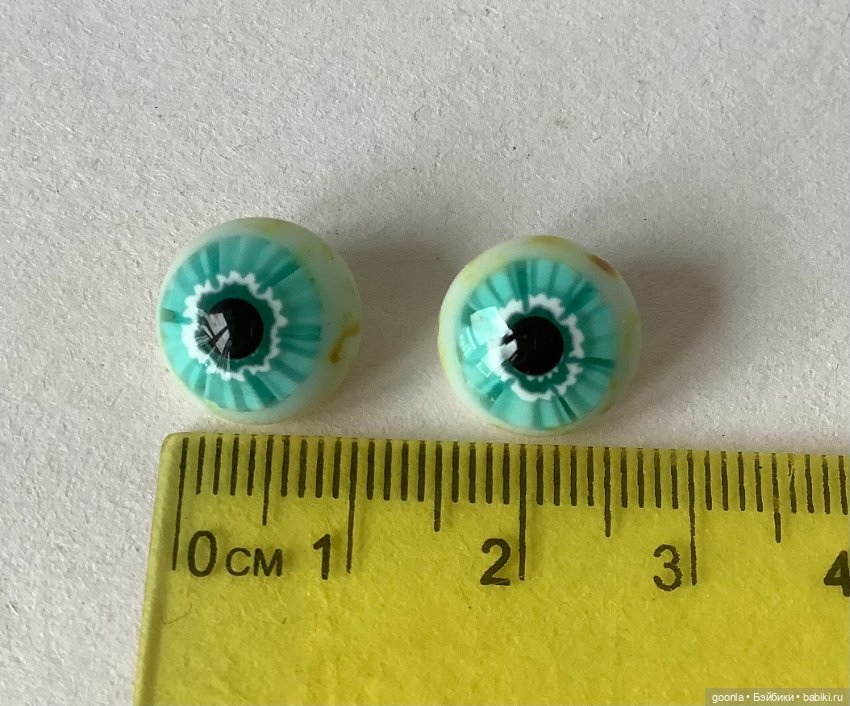 Глаза для кукол или игрушек Тедди стекло12мм (фото 3)