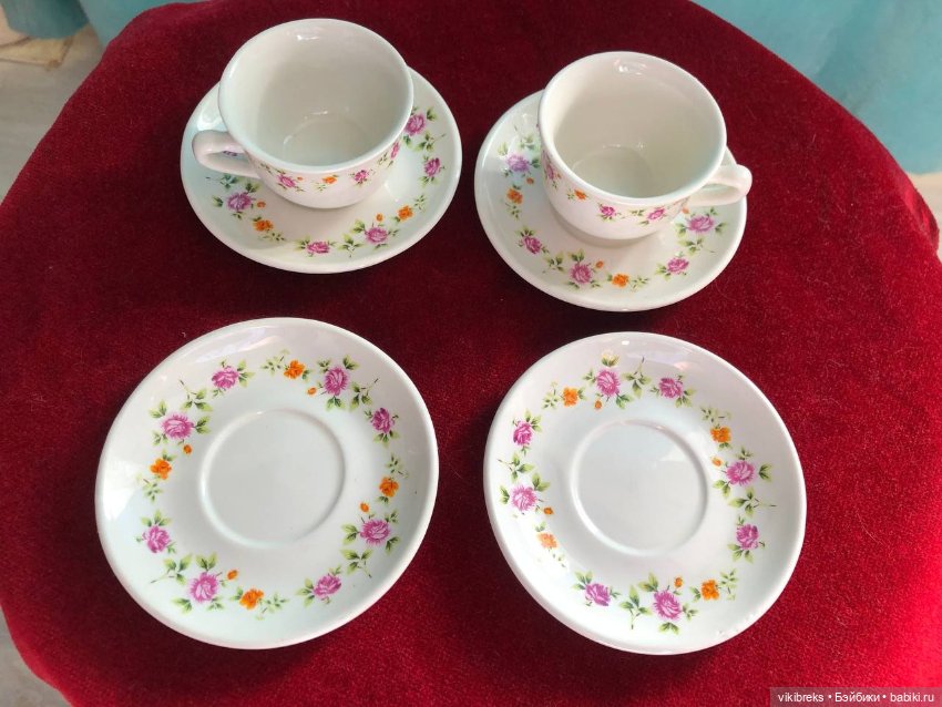 Детский игрушечный чайный сервиз винтаж (фото 2)