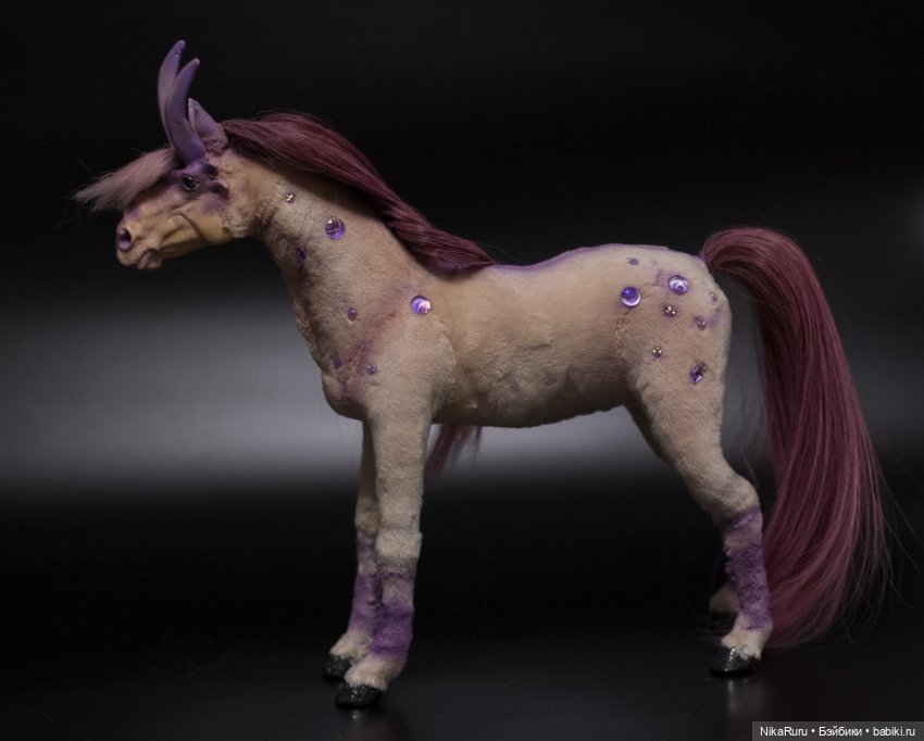 Лошадь фантастическая, подвижная в смешанной технике, конь (фото 6)