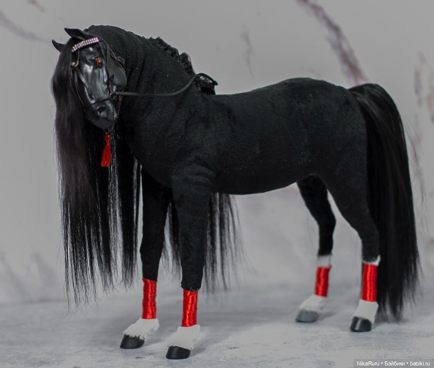 Русская тройка, лошади для Барби, сани, формат 1/6 в смешанной технике (фото 7)