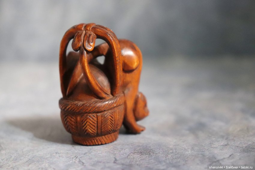 Нэцкэ "Котята в корзинке" (фото 3)