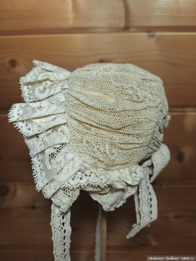 Чепчик на антикварную или винтажную куклу (фото 3)