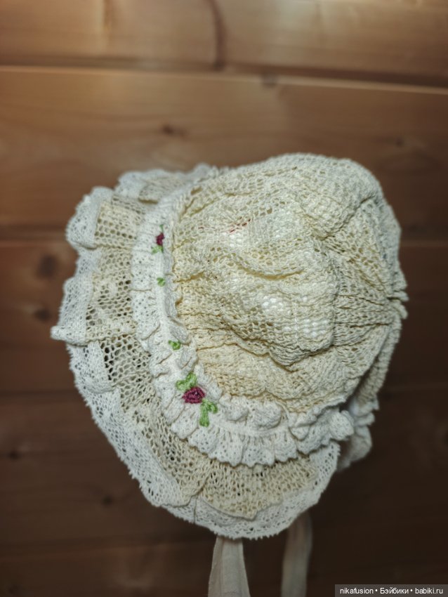 Чепчик на антикварную или винтажную куклу, Реборна (фото 2)