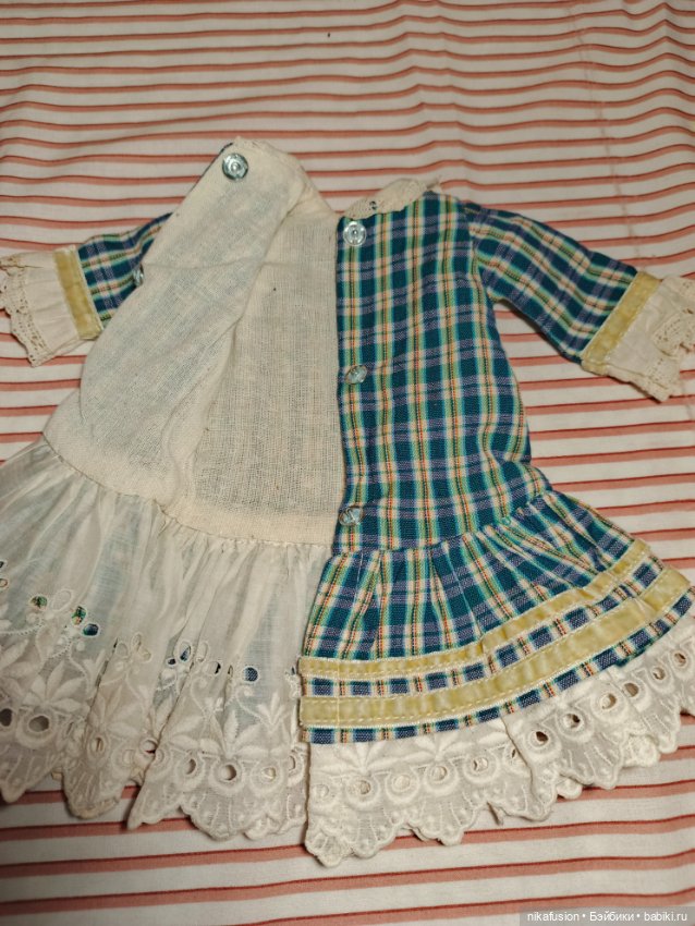 Платье на антикварную или винтажную куклу рост 35 см (фото 5)