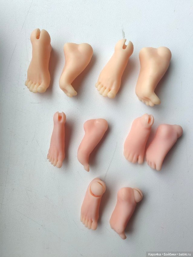 Печатные каблучные ступни на кукол 30 и 32 см