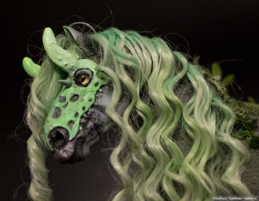 Лошадь фантастическая, подвижная в смешанной технике, конь (фото 7)