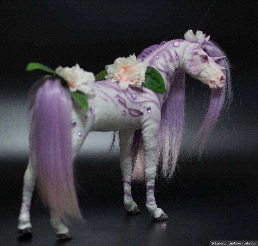 Лошадь фантазийная . подвижная в смешанной технике, конь (фото 3)