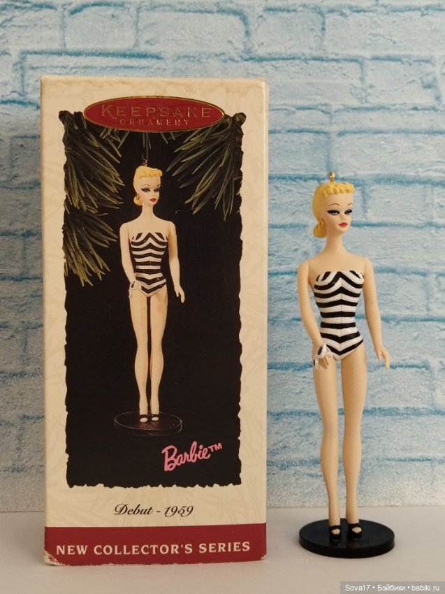 Ёлочные игрушки/фигурки Барби Дебют Силкстоун 1994 Barbie Debut Silkstone (фото 3)