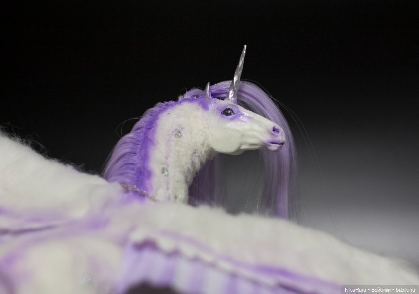 Пегас в смешанной технике, лошадь, единорог, аликорн (фото 4)