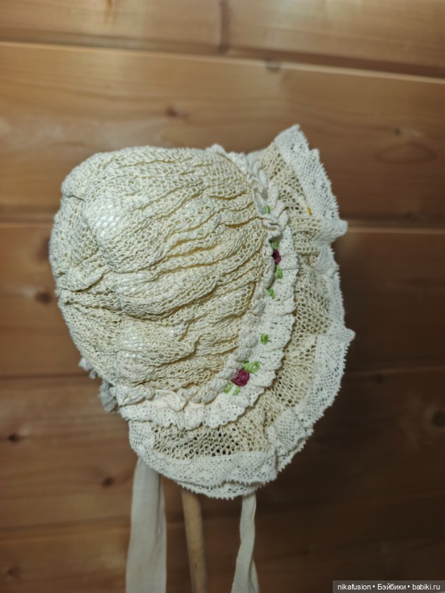 Чепчик на антикварную или винтажную куклу, Реборна