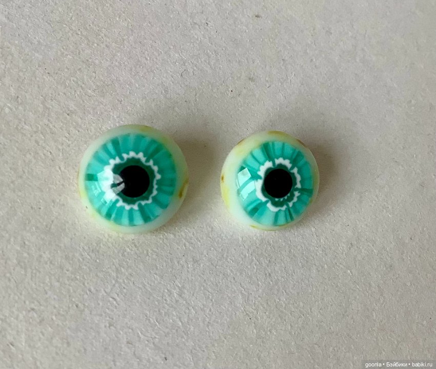 Глаза для кукол или игрушек Тедди стекло12мм (фото 2)