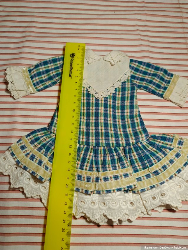 Платье на антикварную или винтажную куклу рост 35 см (фото 2)