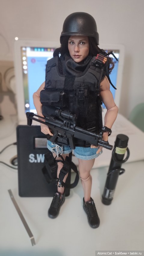 Китбаш милитари экшен девушка 1/6 на wb206 (фото 6)
