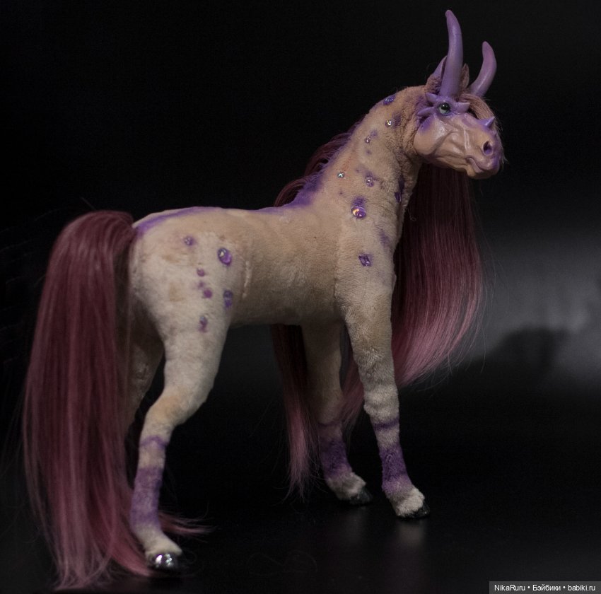 Лошадь фантастическая, подвижная в смешанной технике, конь (фото 4)