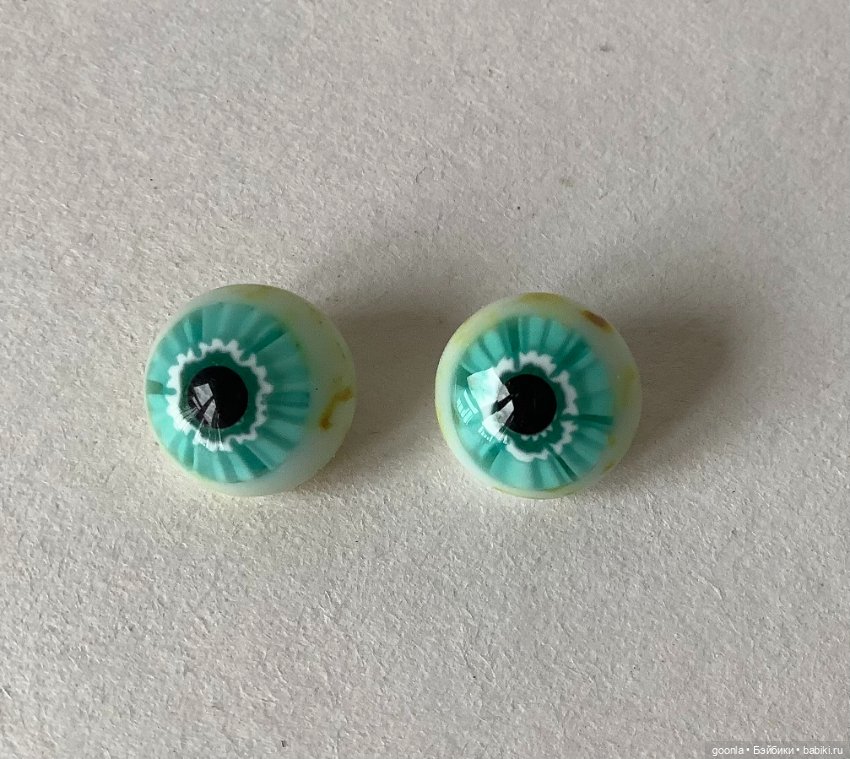 Глаза для кукол или игрушек Тедди стекло12мм