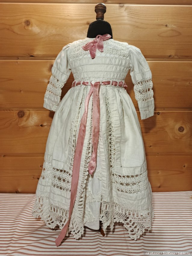 Платье на антикварную или винтажную куклу рост 60-65 см (фото 5)