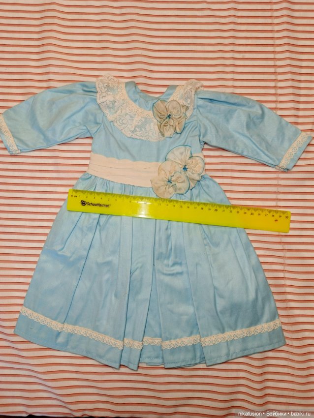 Платье на антикварную или винтажную куклу рост 55 см (фото 6)