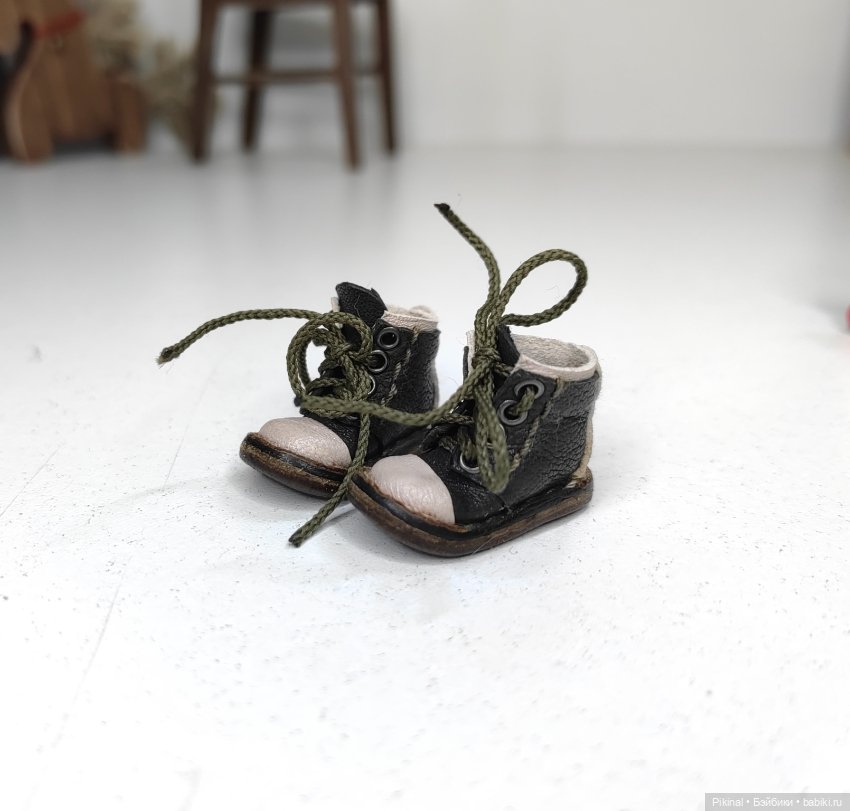 Ботинки Нат. кожа 3.5*2 — Обувь для кукол (фото 2)