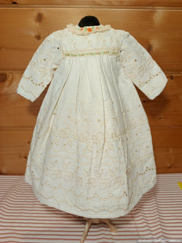Платье на антикварную или винтажную куклу рост 45 см (фото 4)