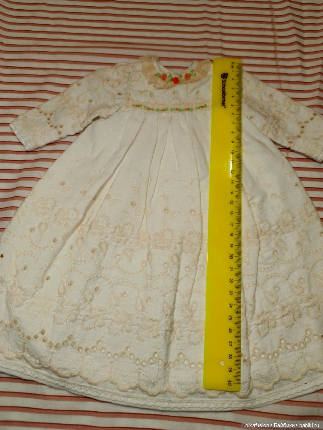Платье на антикварную или винтажную куклу рост 45 см (фото 10)