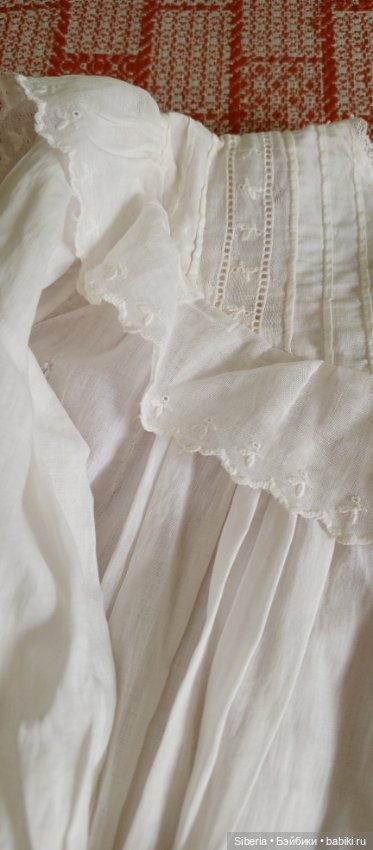 Антикварное платье- рубашечка для антикварной куклы ростом 72-76 см (фото 3)