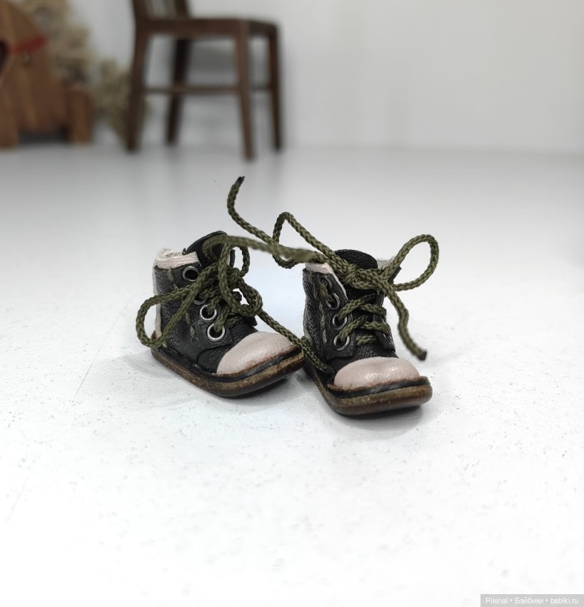 Ботинки Нат. кожа 3.5*2 — Обувь для кукол (фото 4)