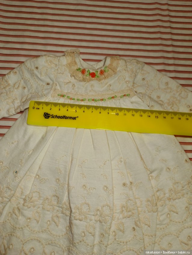 Платье на антикварную или винтажную куклу рост 45 см (фото 7)
