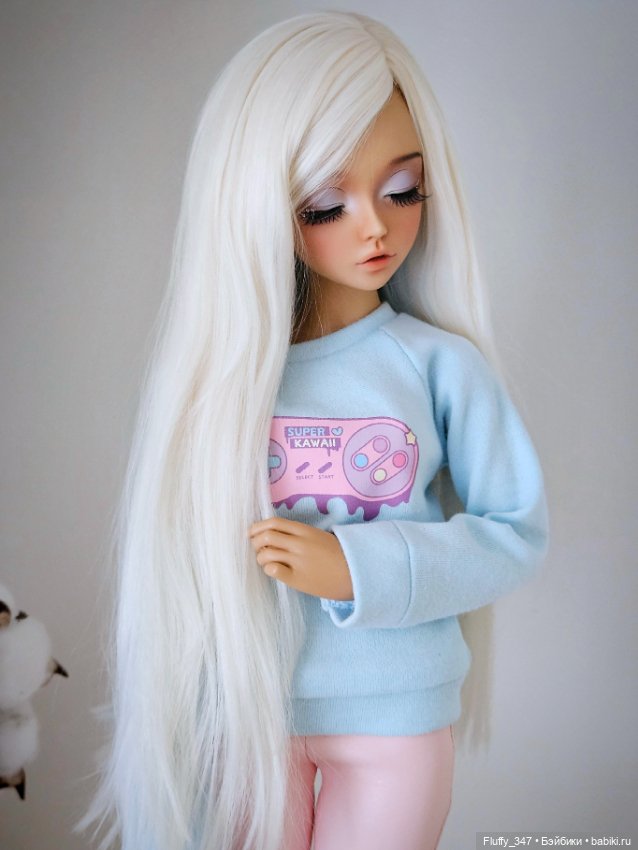 Парики из альпаки на БЖД Минифи/BJD Minifee (фото 6)