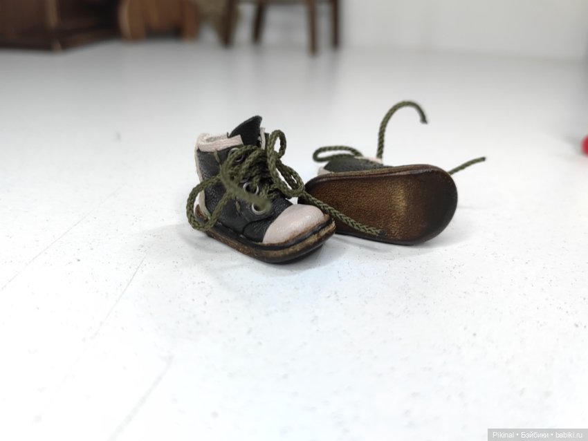 Ботинки Нат. кожа 3.5*2 — Обувь для кукол (фото 7)