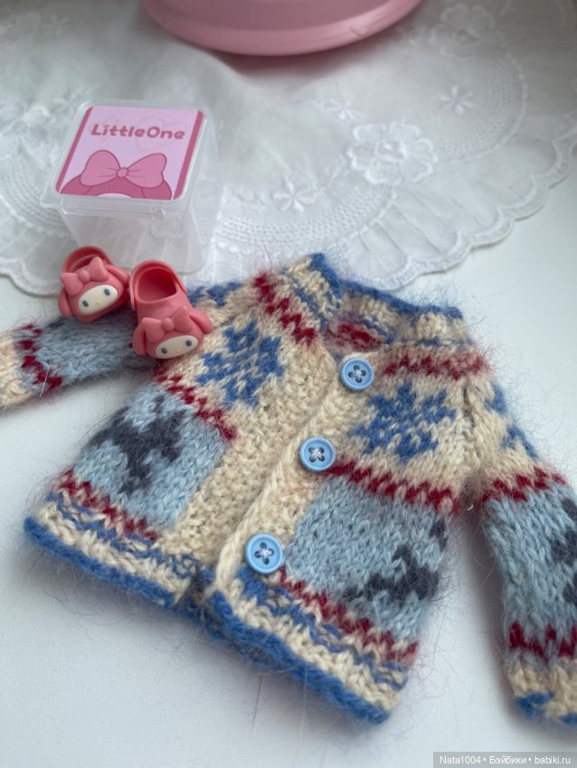 Тапочки LittleOne на ob 22,24 + кардиган вязаный