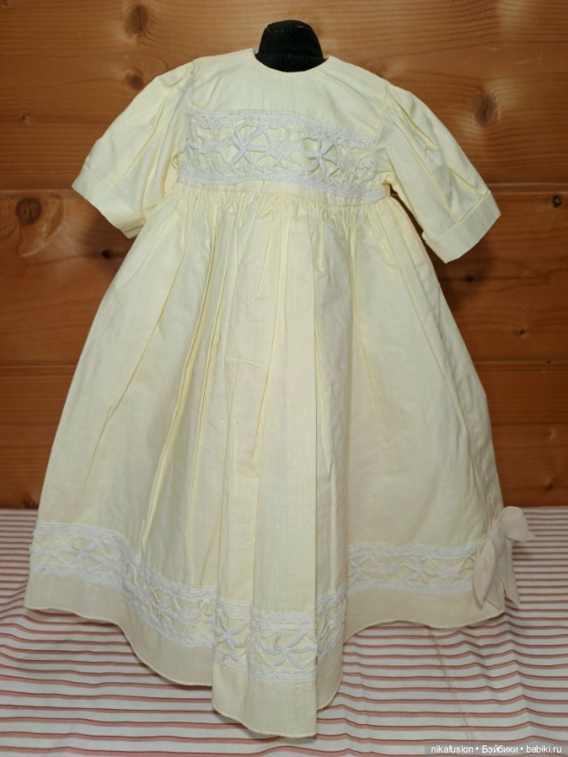 Милое и нежное платье из батиста на старинную куклу рост 50-55 см (фото 3)