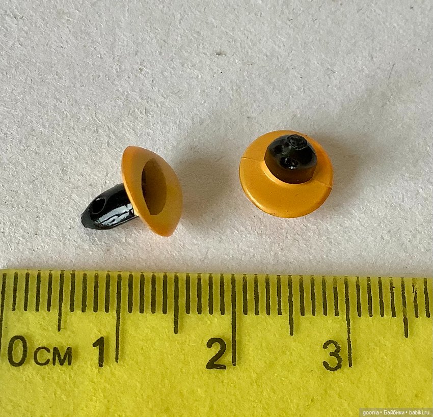 Глаза для игрушек тедди пластик 8мм (фото 3)