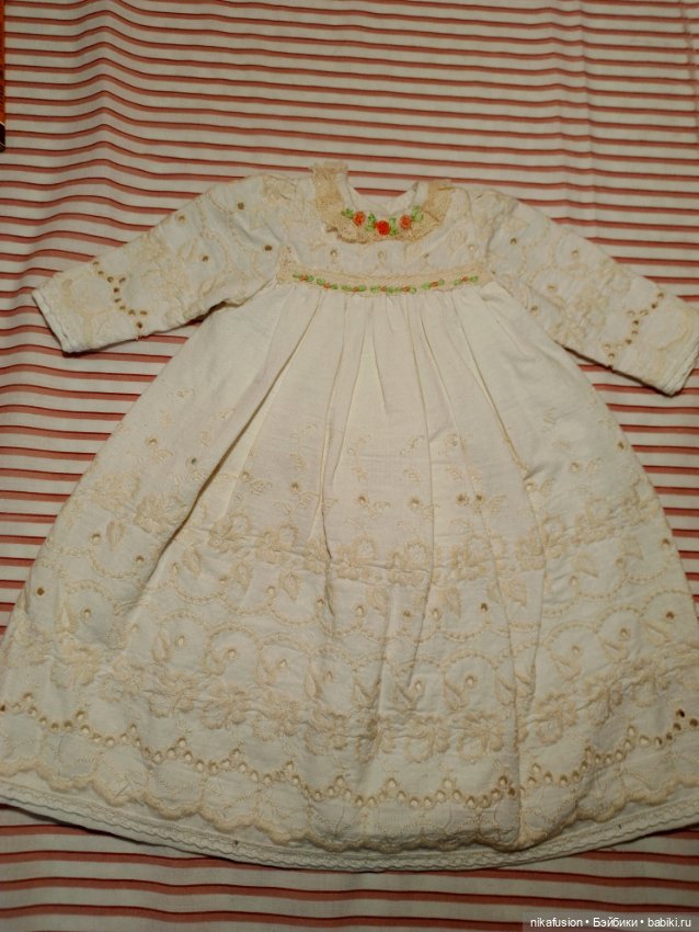 Платье на антикварную или винтажную куклу рост 45 см (фото 5)