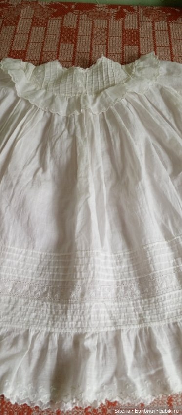 Антикварное платье- рубашечка для антикварной куклы ростом 72-76 см