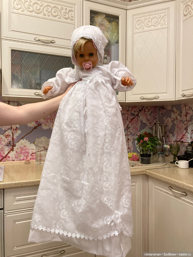 Крестильный наряд для большой куклы (фото 8)