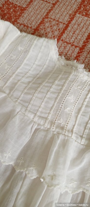 Антикварное платье- рубашечка для антикварной куклы ростом 72-76 см (фото 4)