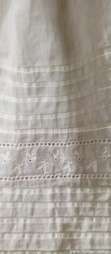 Антикварное платье- рубашечка для антикварной куклы ростом 72-76 см (фото 6)