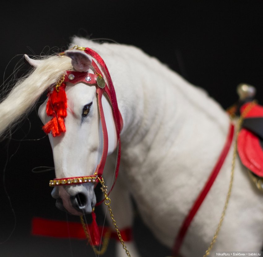 Лошадь для Барби, подвижная в смешанной технике, конь формат 1/6 (фото 4)