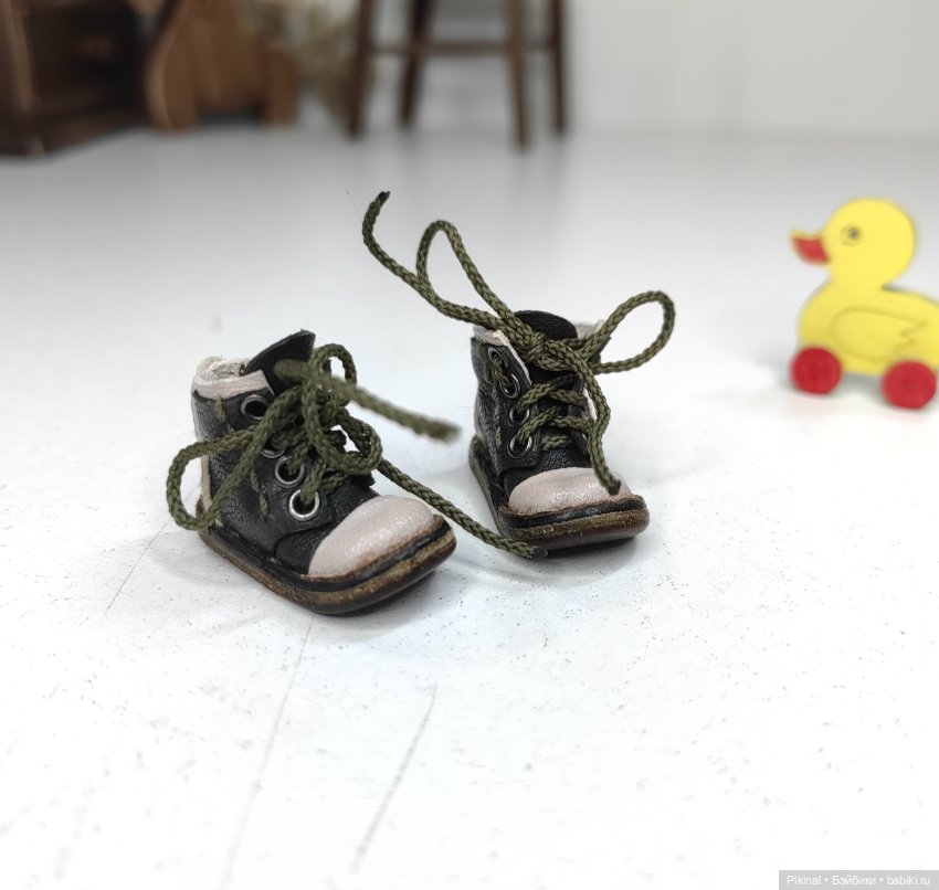 Ботинки Нат. кожа 3.5*2 — Обувь для кукол (фото 5)
