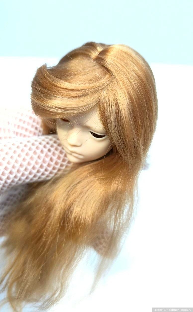 Парик из натуральных локонов козы. ОГ - 12см (фото 4)