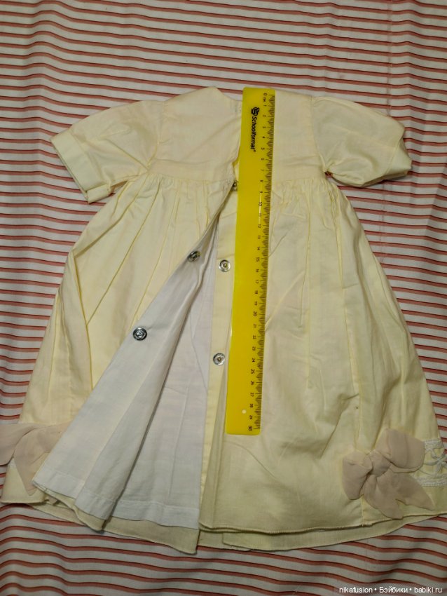 Милое и нежное платье из батиста на старинную куклу рост 50-55 см (фото 6)